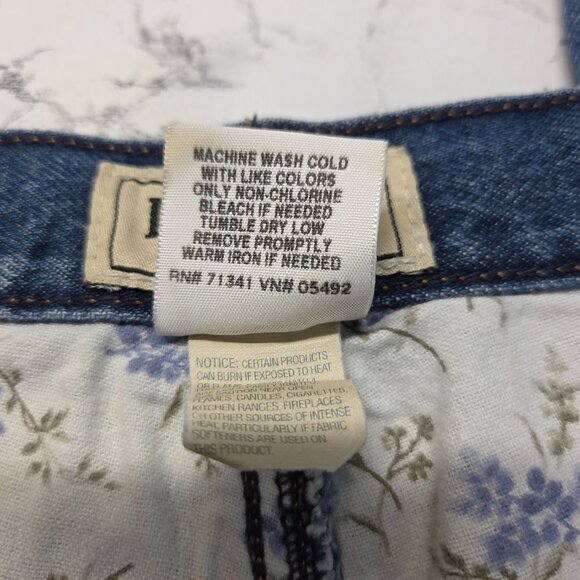 Vintage L.L. Bean 14 Medium Wash Denim Blue Lined Relaxed Fit Straight Leg Jeans - Picture 12 of 12